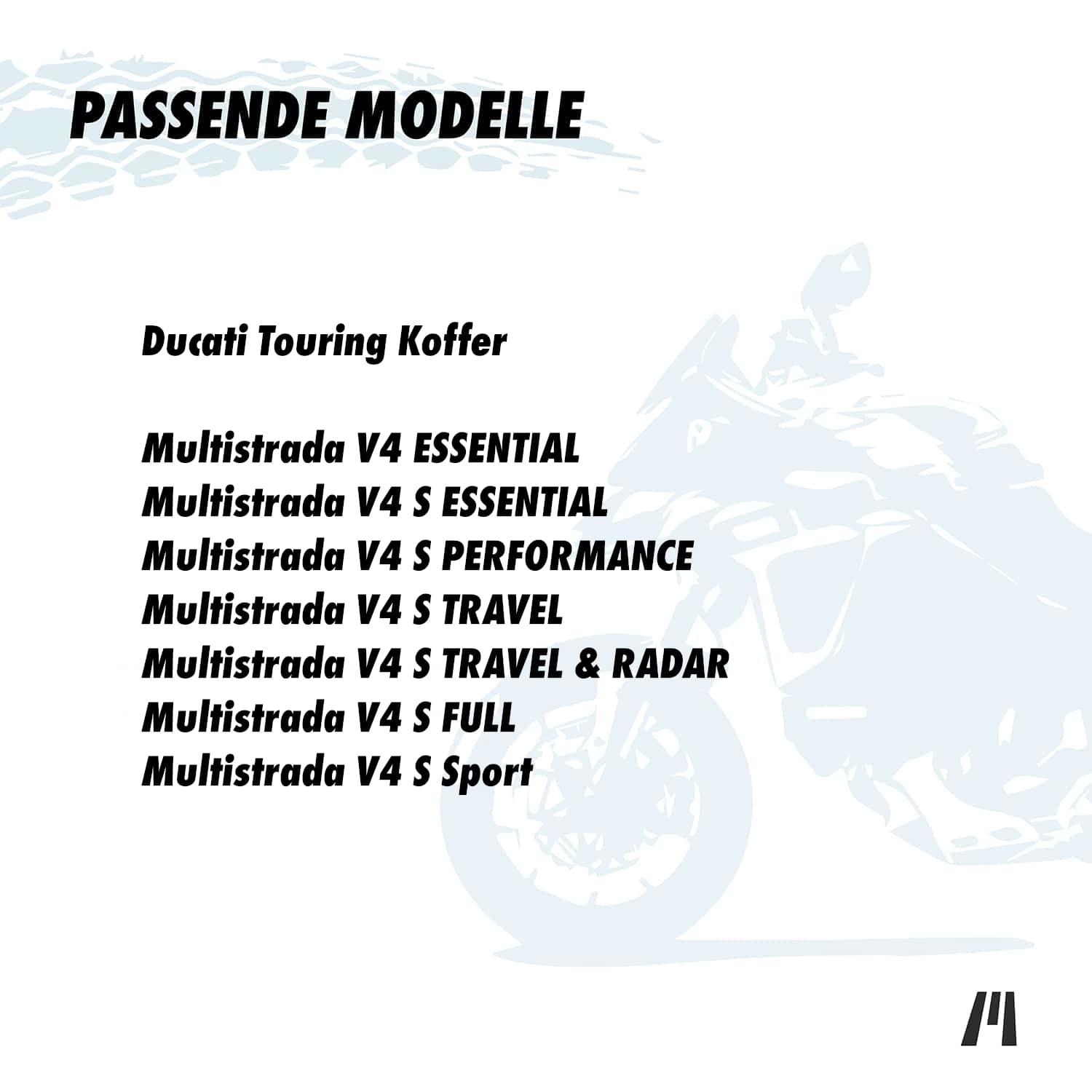 Innentaschen für Ducati Multistrada V4 Topcase