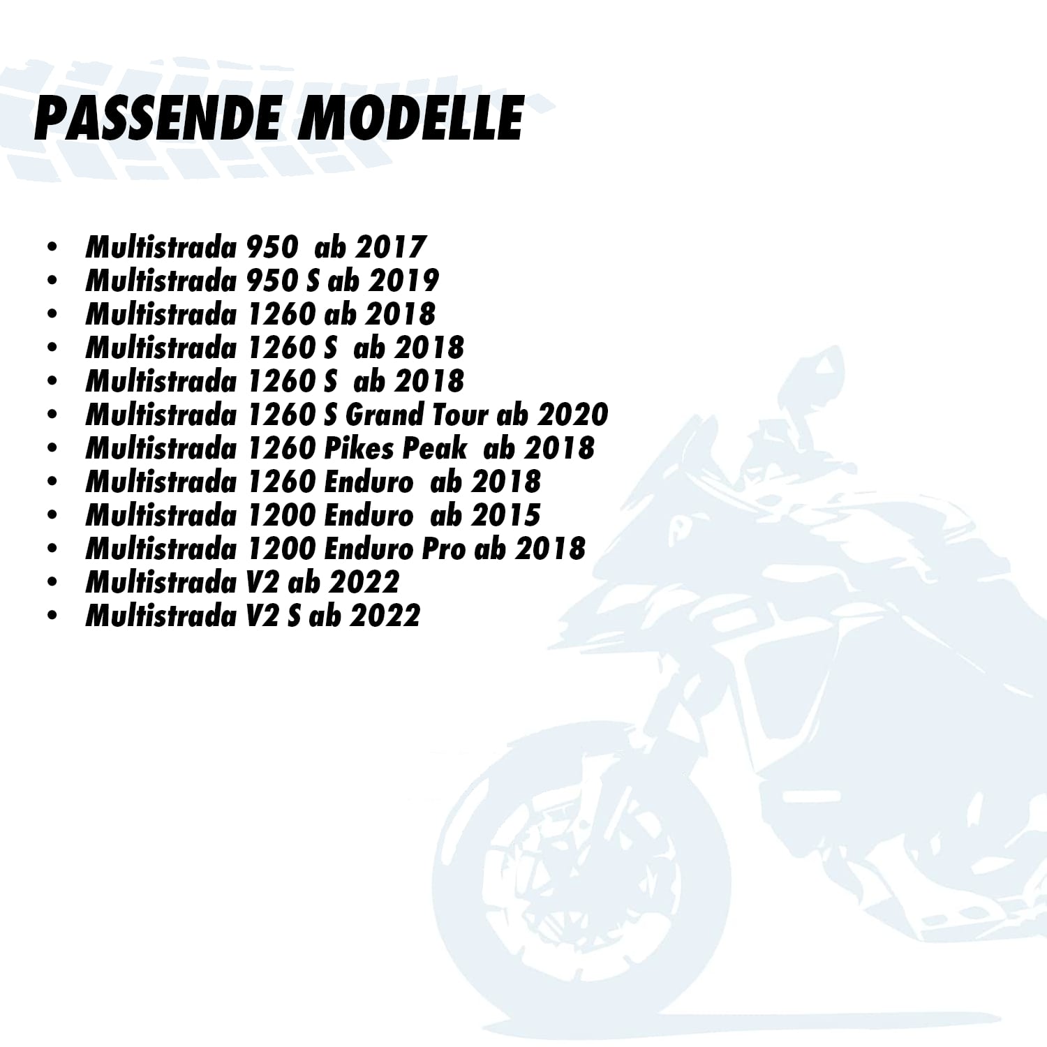 Innentaschen für Ducati Multistrada Alu-Koffer ab 2015