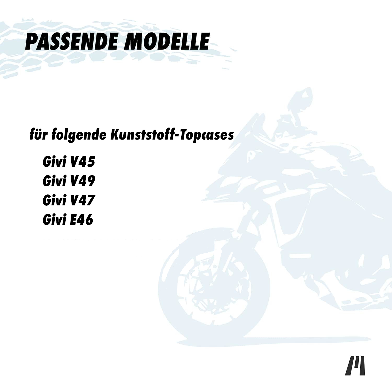 Innentaschen für Givi V45, V49, V47, E46 Topcase